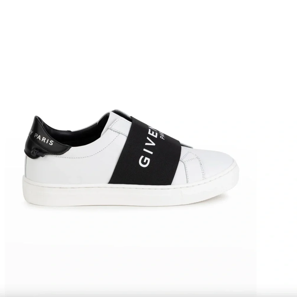 NIB $450 Givenchy Kid's Urban Street Logo Bicolor Elastic-Strap Sneakers -12.5US - Picture 2 of 5